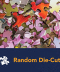 Close-up of jigsaw pieces from 300 Piece Hot Air Balloon Festival Puzzle For Adults By Michael David Ward