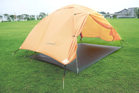 Tent Footprint Ground Cloth Waterproof Tarp Heavy Duty Tent Floor Saver under tent on grass