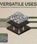 Cross-section showing Pro-5 Heavy-Duty Weed Barrier Fabric 5 Oz Ground Cover Mat 6 By 250 Feet under gravel and soil layers.