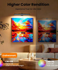 No Fuss Rechargeable Picture Light With Smooth Dimming And High CRI 95 Rating casting crisp even glow on vibrant gallery wall art.