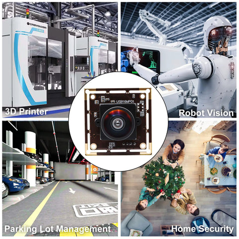Ultra HD 16MP Wide Angle USB Camera For Computer And 3D Printer, IMX298 Sensor, 120 Degree Field Of View, UVC Video Webcam on display