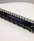 Top Shelf 3D Printed Railway Maintenance Platform For Station Engine House HO OO Scale Model Train Layout Ready To Paint Accessory with detailed black finish and steps.