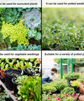 Collage of 50 Pack 6 Inch Black Plastic Plant Nursery Pots With 50 Waterproof Labels used for various seedlings and home gardeners