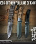 Three knives with crafted handles and blades displayed vertically for Do It Yourself Cleaver Knife Building Kit With Satin Stainless 8Cr14MoV Blade.