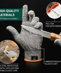 Cut Resistant Wood Carving Gloves Level 5 for Whittling, showcasing knife resistance and high-quality materials in use.
