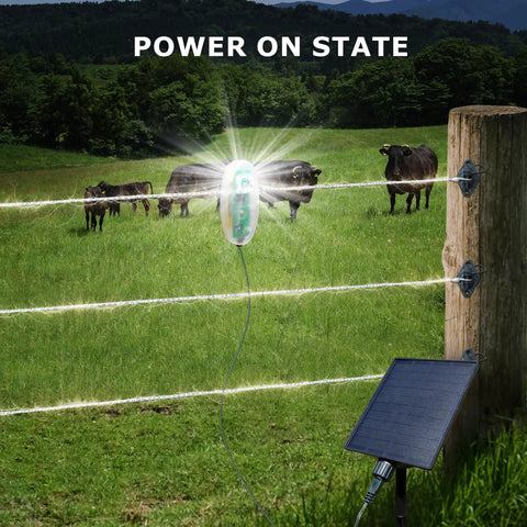 Solar Powered Fence Alarm Light With Pulse Indicator, Works With All Fence Types From Steel To Tape Up To 40 Mm, No Energy Draw, Battery Lasts About A Month, Easy Install, High Visibility Day And Night on electric fence post