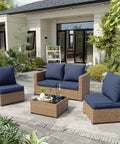 Outdoor Chair Cushions Set Of Four 23 By 20 By 4 Inches With Removable Cover Navy Waterproof And Fade Resistant For Patio Furniture