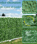 Artificial Ivy Privacy Fence Screen For Patio And Garden 120 By 40 Inches Dense Greenery Panels Easy Installation Features