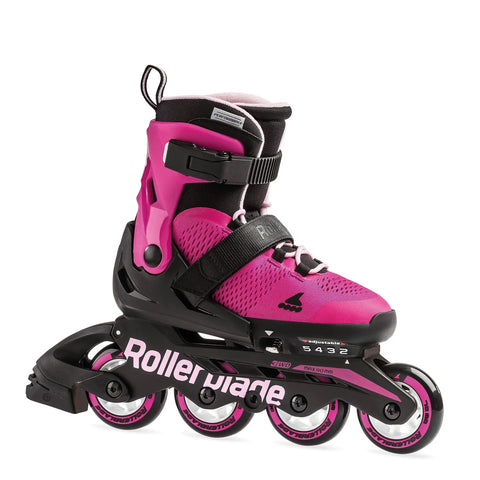 Girls Adjustable Inline Skates For Fitness And Fun Pink Bubblegum Durable Youth Skates With Four Size Fits 11J To 1 2 To 5 5 To 8 Supportive Mesh Liner For All Day Comfort And Balance side view