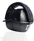 Black Ultra Comfy 37 Db NRR Safety Ear Muffs for Shooting with padded headband, compact foldable design