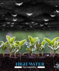 Heavy Duty 8 Oz Geotextile Non Woven Fabric For Landscaping And Drainage French Drains Erosion Control And Underlayment Durable Drainage Cloth For Construction Projects Easy To Install 3x100 showing high water permeability above soil with growing plants.