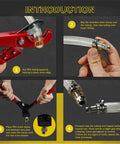 Step-by-step guide using Ratchet PEX Crimping Clamp Cinch Tool And Pipe Hose Cutter Set With Storage Bag Meets ASTM F2098 Stainless Steel Pipe Clamps Pipe Fitting Tool Kit For Three Eighths To One Inch Includes Twenty Half Inch Clamps And Ten Three Quarter Inch Clamps