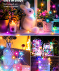App Controlled Curtain String Lights With 400 LED Pixel Art And Text Creator, illuminating indoor decor, providing cozy lighting.