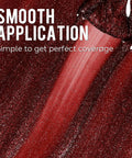 Smooth application of Cat Eye Gel Polish With Magnet 15ml Hema Free Vegan Cruelty Free Shimmer Glitter UV Gel close-up