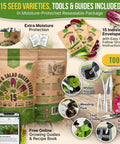 15 Variety Lettuce And Salad Greens Seeds Pack With 17700 Plus Non GMO Heirloom Seeds For Indoor And Outdoor Gardeners kit overview