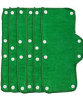 Green Velvet Terry Sweatband For Hard Hats Snap On Liner Washable Keeps Sweat Dry Soft Absorbent 6 Pack