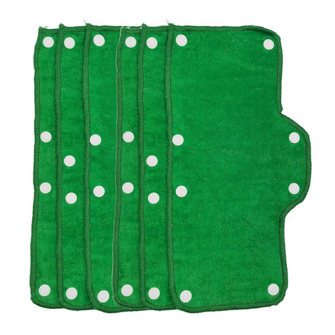 Green Velvet Terry Sweatband For Hard Hats Snap On Liner Washable Keeps Sweat Dry Soft Absorbent 6 Pack