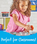 Child using Big Grip Eyedroppers For Kids Easy Squeeze Jumbo Droppers for hands-on science fun with colorful liquids in classroom setting.