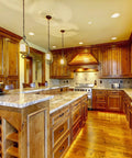 Wood Dye kit - Aniline wood stain powder; warm brown kitchen cabinetry and granite countertops