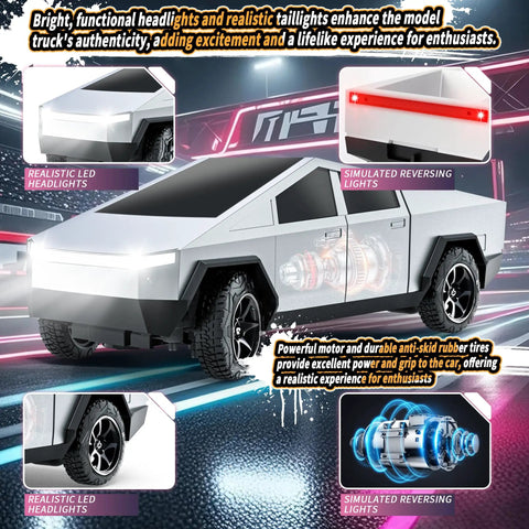 All Terrain 2.4GHz RC Truck for Kids - Totally Rugged Remote Control Car Toy for Boys and Girls Aged 3 to 12, with LED lights