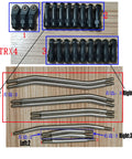 Stainless Steel Link Rod And Linkage Upgrade Kit For 313mm Wheelbase TRX4 1X10 RC Crawler with components arranged on a table.