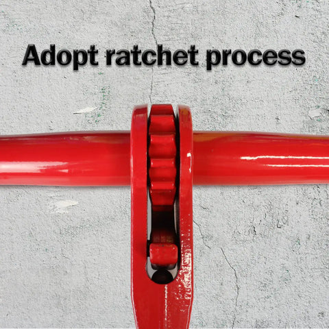 Close-up of Two Pack Ratchet Load Binder With Grab Hooks For 1/2 To 5/8 Grade 70 Transport Chain, ratchet mechanism detail