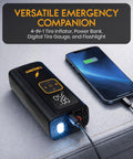 Dual Cylinder Tire Inflator Portable Air Compressor 160 PSI Beastly Fast Inflate with digital display and phone charging