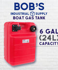 Portable 6 Gallon Boat Fuel Tank Kit For Outboard Engines With Easy Fill Hose Durable Plastic Marine Gas Tank For Pontoon And Small Boats Spill Proof Design Safe And Ready To Go on white background