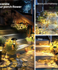 Outdoor Solar Lights For Yard And Pathway Waterproof Landscape Lighting For Garden Patio Walkway Driveway 8 Pack Warm White