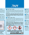 Slick Freshwater Aquarium GH And KH Water Test Kit instruction label with multiple languages and safety warnings.