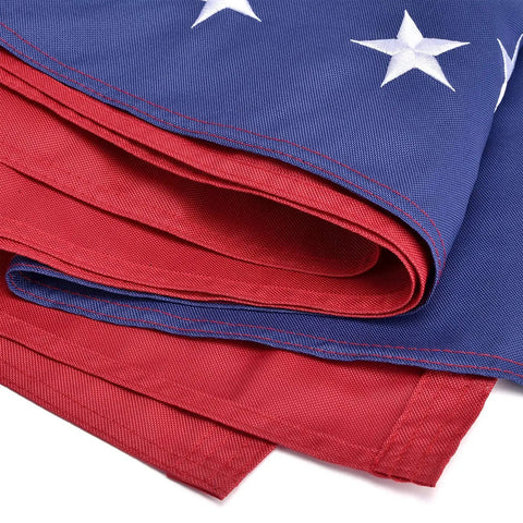 Heavy Duty 3x5 Outdoor American Flag Built To Last In High Wind With UV Protection Sewn Stripes Embroidered Stars Brass Grommets