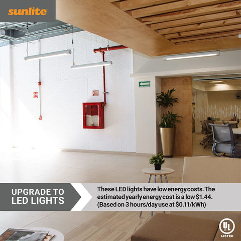 Office with LED T5 Ballast Bypass Light Tube Type B 2 Ft 12W F24T5 Replacement 1600 Lumens Mini G5 Base Shatterproof UL Listed