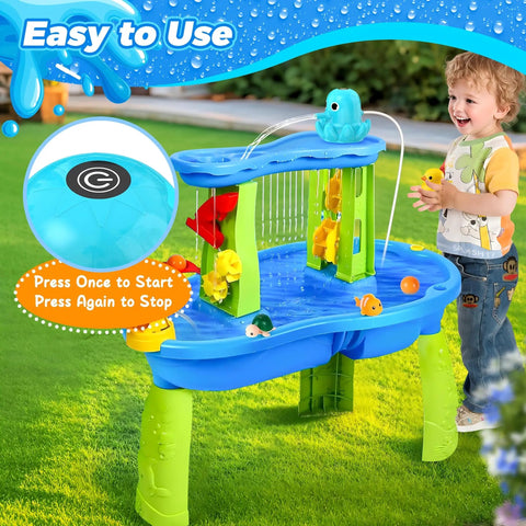 Rechargeable Magnetic Octopus Water Table Pump With Continuous Flow, Battery Powered No Drill Installation in use