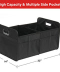Trunk Organizer For Car SUV And Truck Collapsible Road Trip Ready Storage Box 50L Capacity Waterproof 600D Oxford Polyester