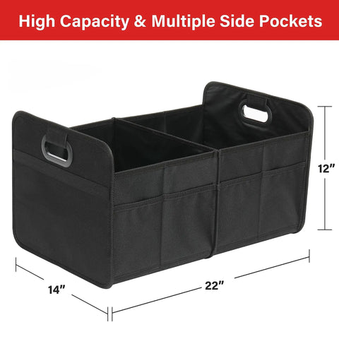 Trunk Organizer For Car SUV And Truck Collapsible Road Trip Ready Storage Box 50L Capacity Waterproof 600D Oxford Polyester