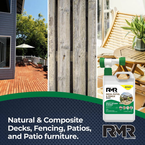 Deck, Patio, And Fence Wash Grime-Busting For Mold, Mildew, And Algae - Commercial-Grade Outdoor Stain Remover, 64 Ounce Bottle