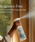 Person spraying glass cleaner from All In One Fragrance Free Home Cleaning Kit With Concentrate 33.8 Fl Oz All Purpose Cleaner