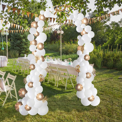 Outdoor Garden Arch Trellis For Climbing Plants, Sturdy Metal Arbor With Rust Proof Coating, Wedding Decor Balloon Arch