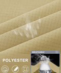 Close-up of polyester fabric showcasing Womens Hiking Shirt Quick Dry UPF 50 Plus Long Sleeve Button Down in khaki