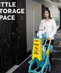 Bright Caution Wet Floor Sign 24 Inch Folding A Frame Double Sided 4 Pack Portable Safety Sign For Busy Walkways High Visibility Yellow Indoor Use Ideal For Commercial Kitchens Hospitals Warehouses And Schools in hallway