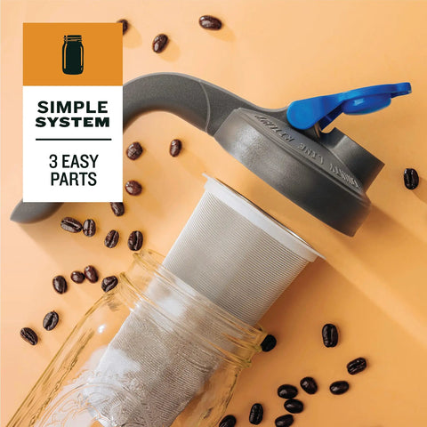 Stainless Steel Filter And Infuser For Cold Brew Iced Coffee And Iced Tea Make Your Own Brew With One Quart Wide Mouth Mason Jars