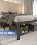 Heavy Duty Twin Bed Frame Built Different With Round Corner Legs And Mattress Slide Stopper Solid Steel Framework handles 3000 lbs easy under-bed storage with 16.4" clearance.