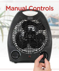 Compact Personal Desk Space Heater For Office And Home Three Settings With Built In Fan And Adjustable Thermostat Quiet