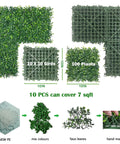Ultra Dense Faux Boxwood Wall Panels 10-Inch By 10-Inch Set Of 10 Real Privacy For Outdoor Fences UV Resistant Greenery