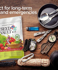 Survival Garden Seeds Kit With Over 16,000 Non GMO Heirloom Veggie Seeds, 35 Varieties For Home Garden And Bugout Prep with gear