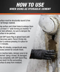 How to use Professional Grade Fast Setting Hydraulic Cement Seals Basement Leaks And Anchors Fence Posts On Concrete guidance instructions.