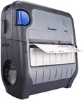Heavy Duty 4 Inch Mobile Thermal Label Printer Built Tough Like A Tank With Blazing Fast Bluetooth Usb Connectivity Smooth 203 Dpi Printing 4 Ips Speed Low Stress Setup For Busy Warehouses And Retail Floors side view with printed label