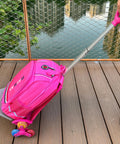 All Terrain Rolling Backpack Cart With Foldable Aluminum Trolley Adjustable Handle Lightweight Design Dual Wheel 3 Wheel Stair Climbing