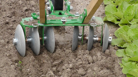 Disk Harrow Attachment For Wheel Hoe Garden Cultivator used for shallow cultivation and weed prevention in garden soil