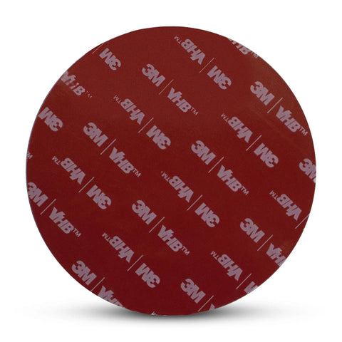 3M VHB adhesive side of 90mm VHB Adhesive Steel Disk For Trucks Tractors And Cars With Magnetic Antenna CB Radio Mount Heavy Duty Adhesive Mounting Disk Weather Resistant Beefy Grip Reliable And Durable APM893M